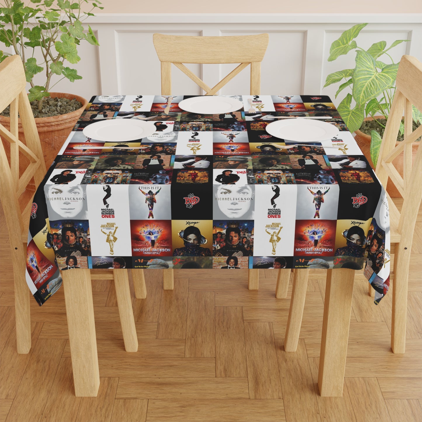 Michael Jackson Album Cover Collage Tablecloth