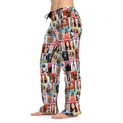 Olivia Rodrigo Magazine Cover Collage Pattern Women's Pajama Pants