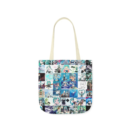 Hatsune Miku Album Cover Collage Polyester Canvas Tote Bag