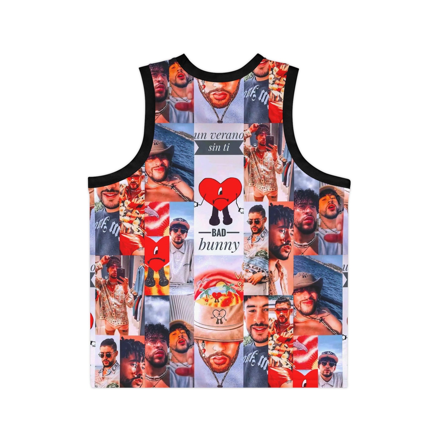 Bad Bunny Un Verano Sin Ti Photo Collage Unisex Basketball Jersey