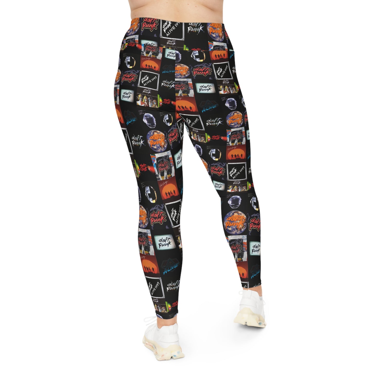 Daft Punk Album Cover Collage Plus Size Leggings