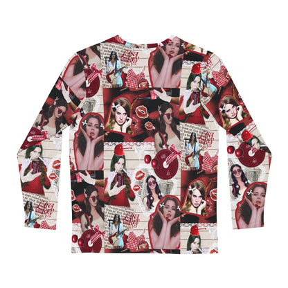 Lana Del Rey Cherry Coke Collage Men's Long Sleeve Tee Shirt