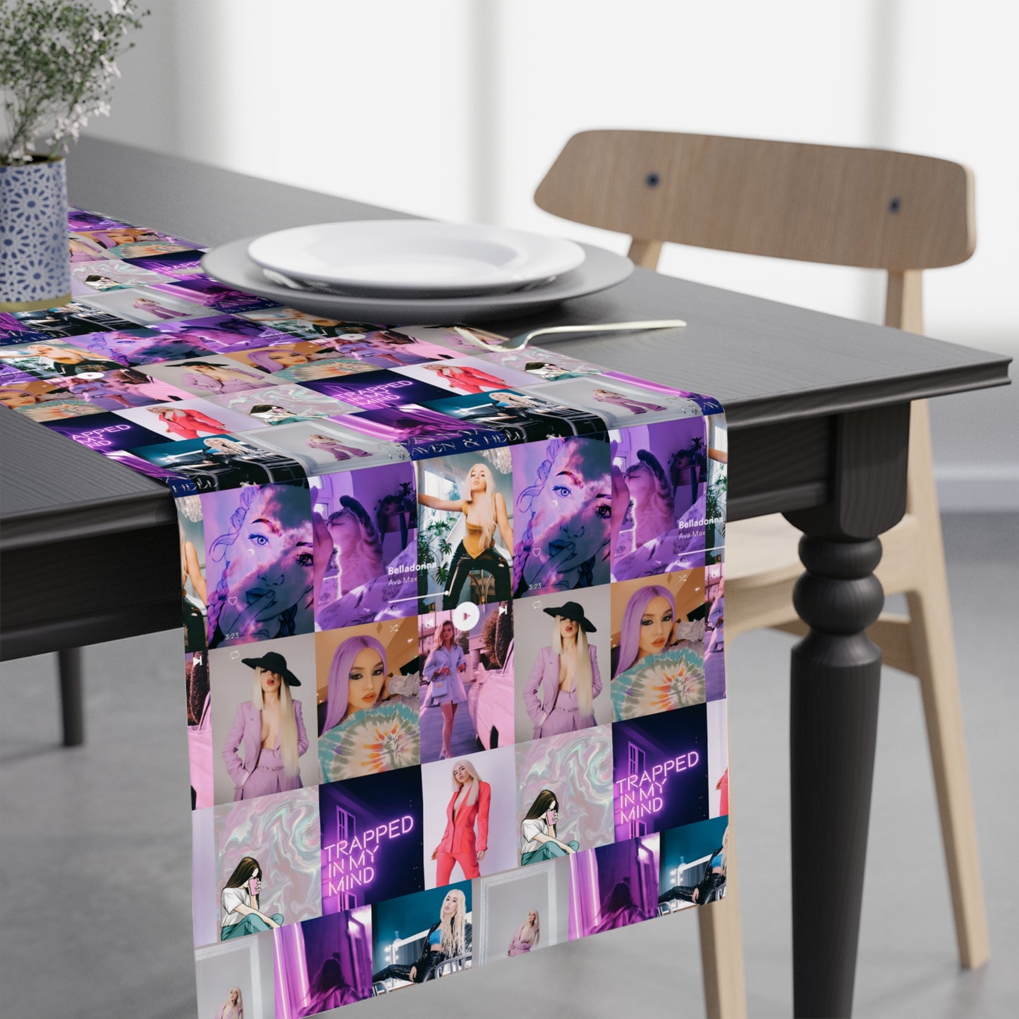 Ava Max Belladonna Photo Collage Table Runner