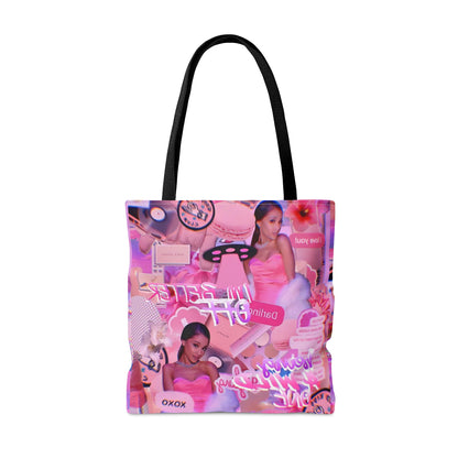 Ariana Grande Purple Vibes Collage Tote Bag