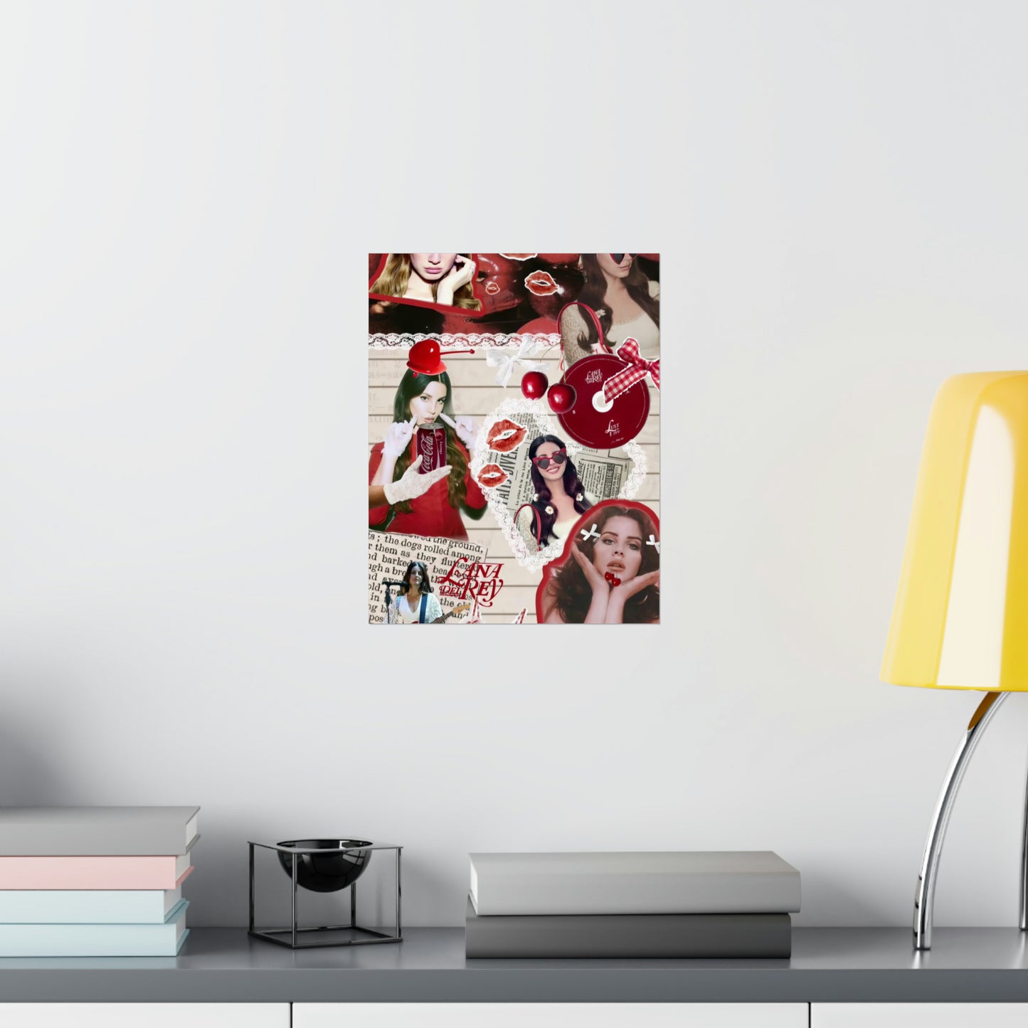 Lana Del Rey Cherry Coke Collage Matte Poster