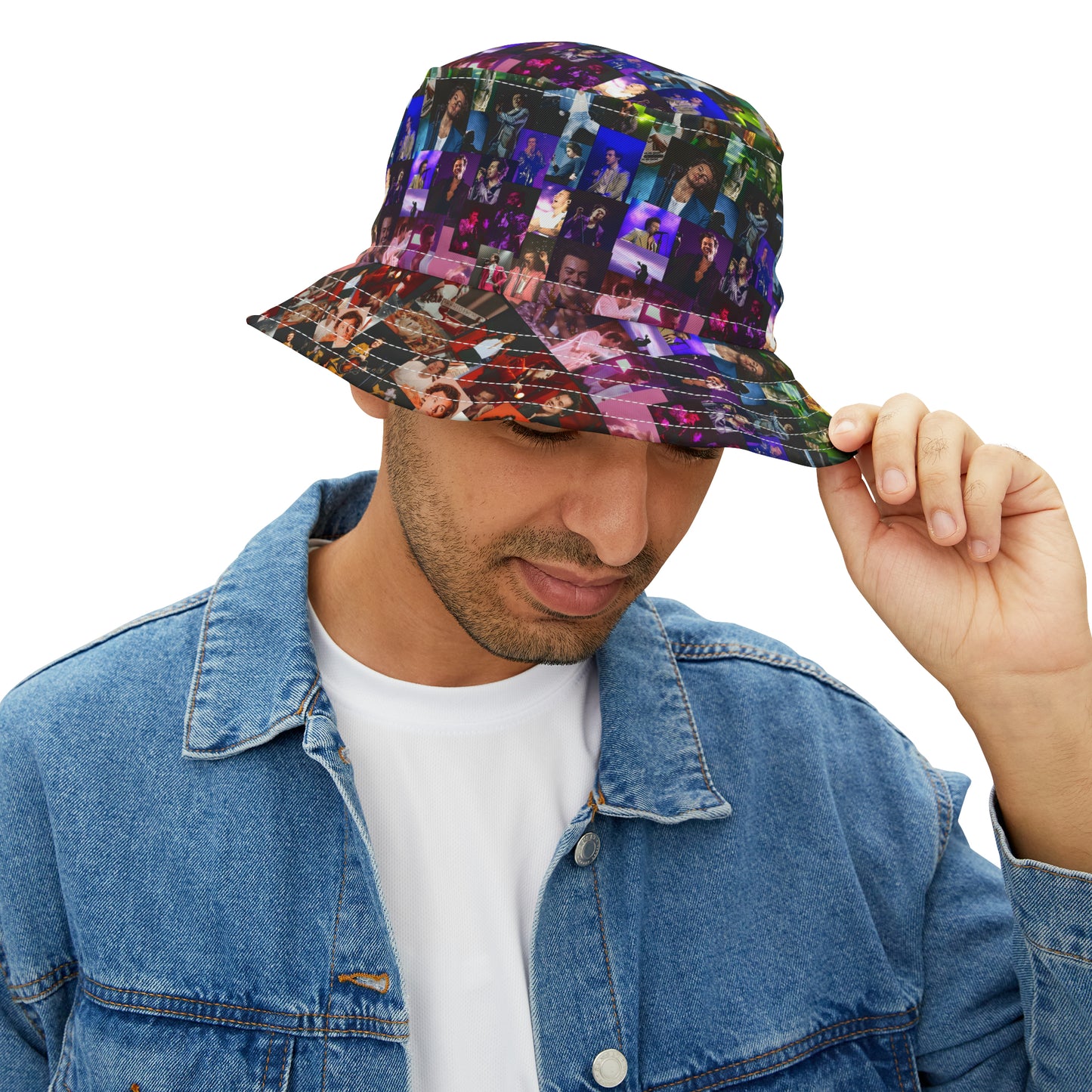 Harry Styles Rainbow Collage Bucket Hat