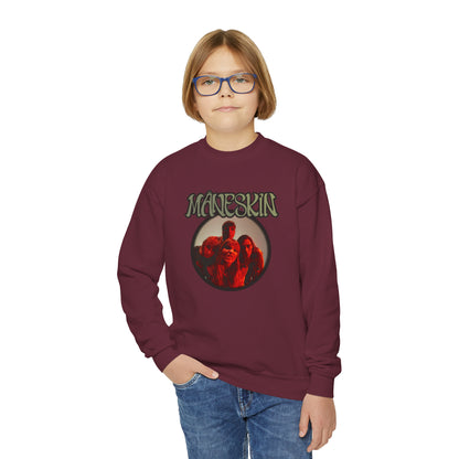 Måneskin Circular Group Photo Youth Crewneck Sweatshirt