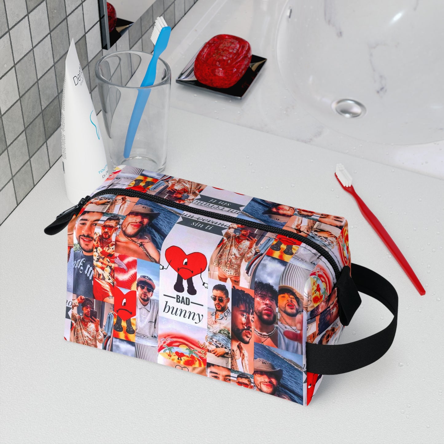 Bad Bunny Un Verano Sin Ti Photo Collage Toiletry Bag