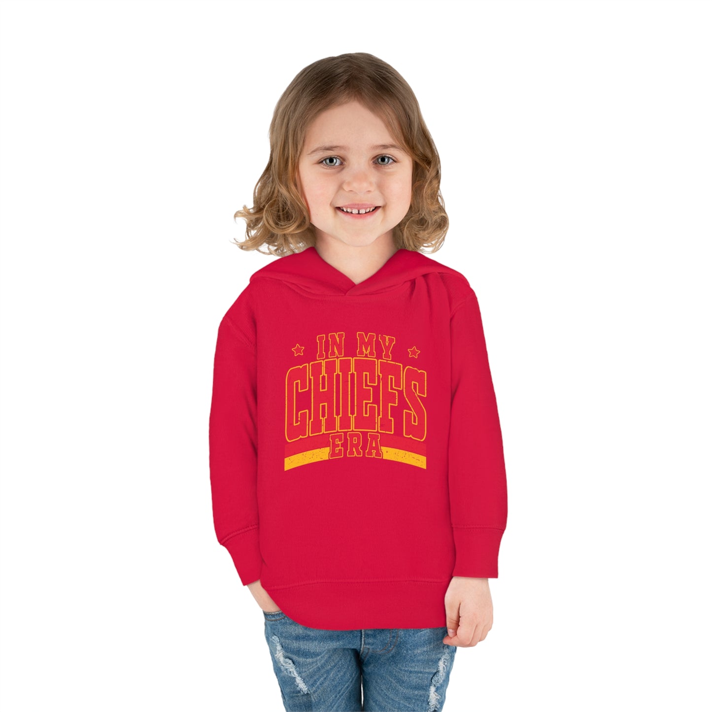 Taylor Swift In My Chiefs Era Toddler Pullover Fleece Hoodie