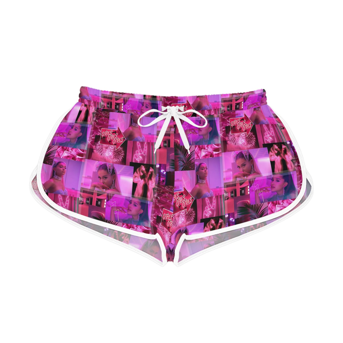 Ariana Grande 7 Rings Collage Women's Relaxed Shorts