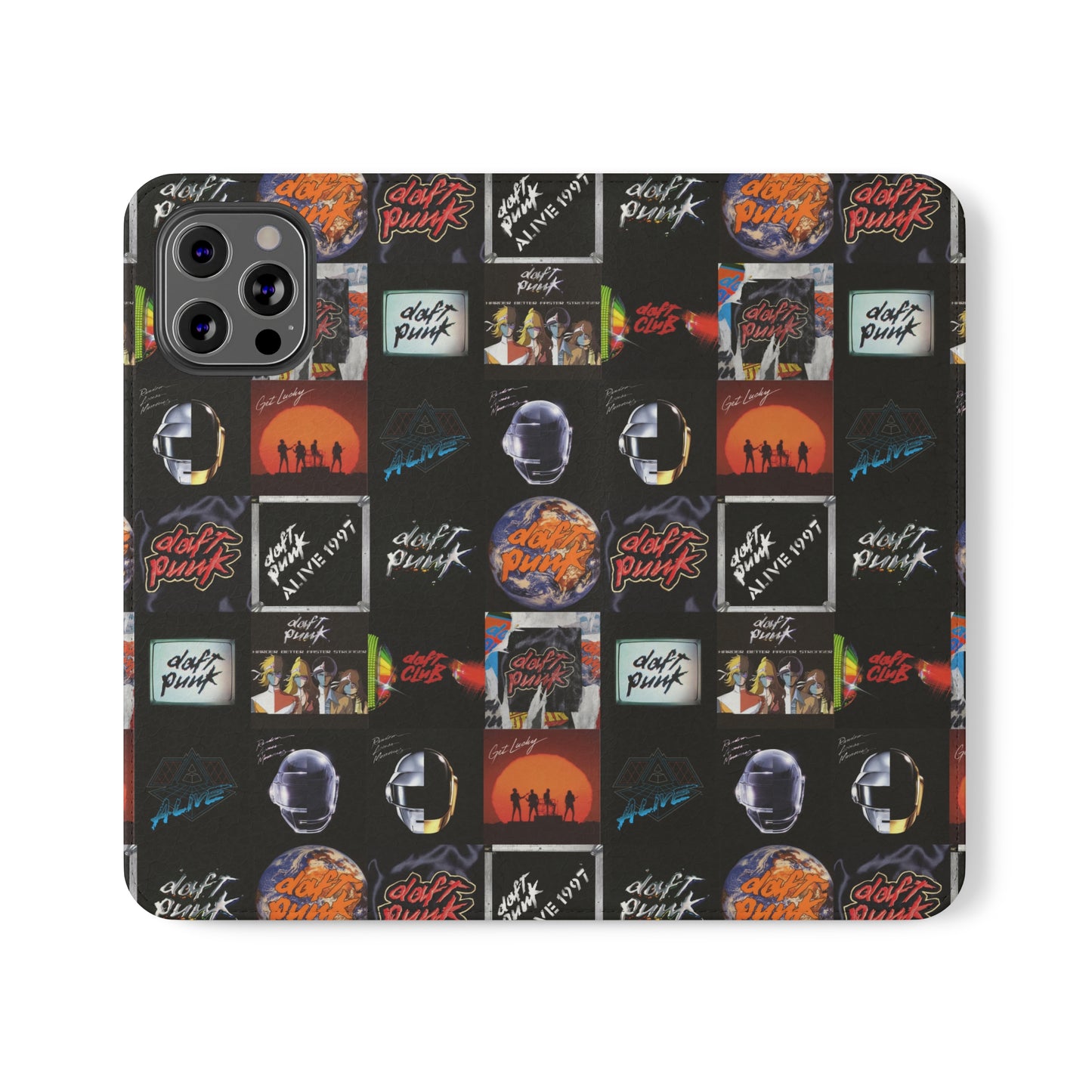 Daft Punk Album Cover Art Collage Phone Flip Case