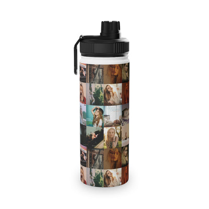 Sabrina Carpenter Album Cover Collage Stainless Steel Water Bottle with Sports Lid