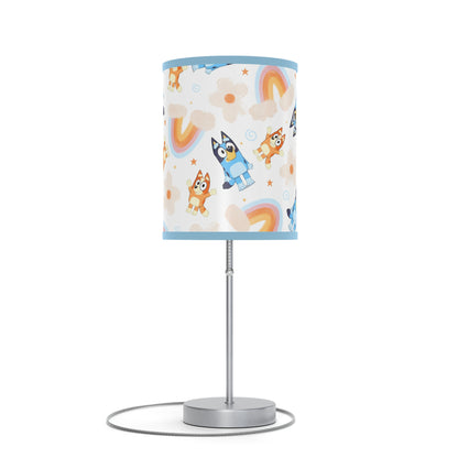 Bluey Rainbows & Flowers Pattern Lamp on a Stand