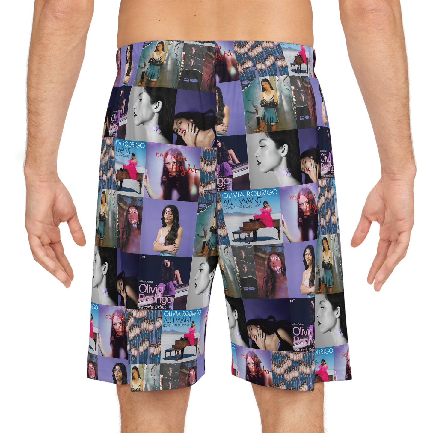 Olivia Rodrigo Album Art Collage Basketball Shorts