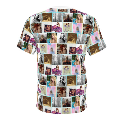 Taylor Swift Album Art Collage Pattern Unisex Tee Shirt