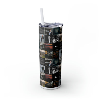 Morgan Wallen Album Cover Collage Skinny Tumbler with Straw