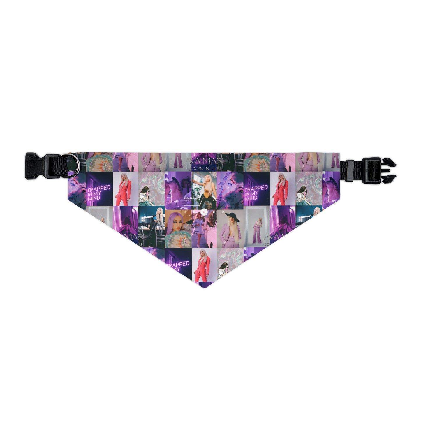 Ava Max Belladonna Photo Collage Pet Bandana Collar