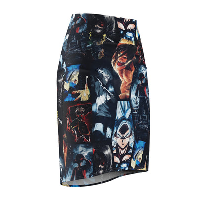 Anime Hero Montage Women's Pencil Skirt