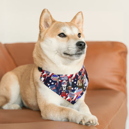 Donald Trump 2024 MAGA Montage Pet Bandana Collar