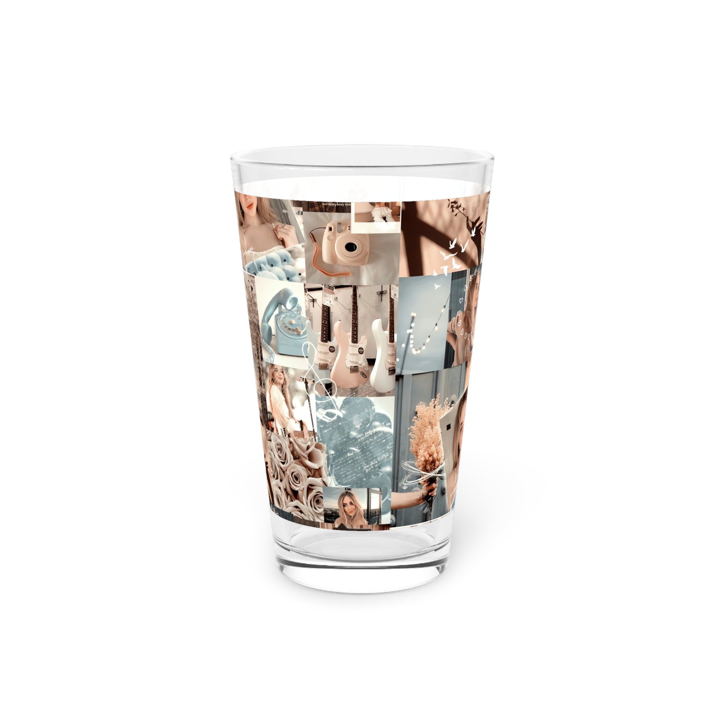 Sabrina Carpenter Peachy Princess Collage Pint Glass