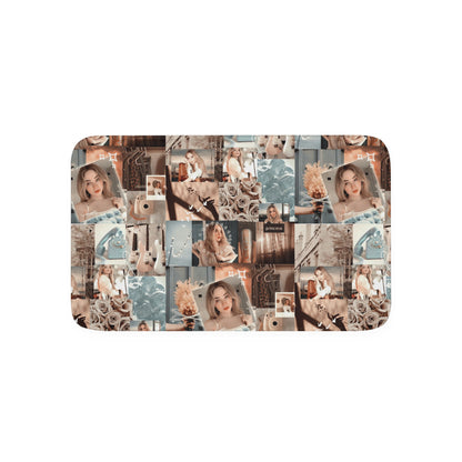 Sabrina Carpenter Peachy Princess Collage Memory Foam Bath Mat