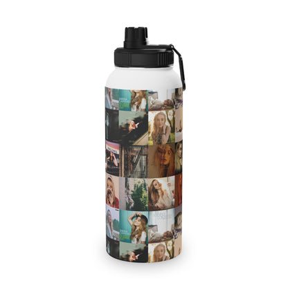 Sabrina Carpenter Album Cover Collage Stainless Steel Water Bottle with Sports Lid