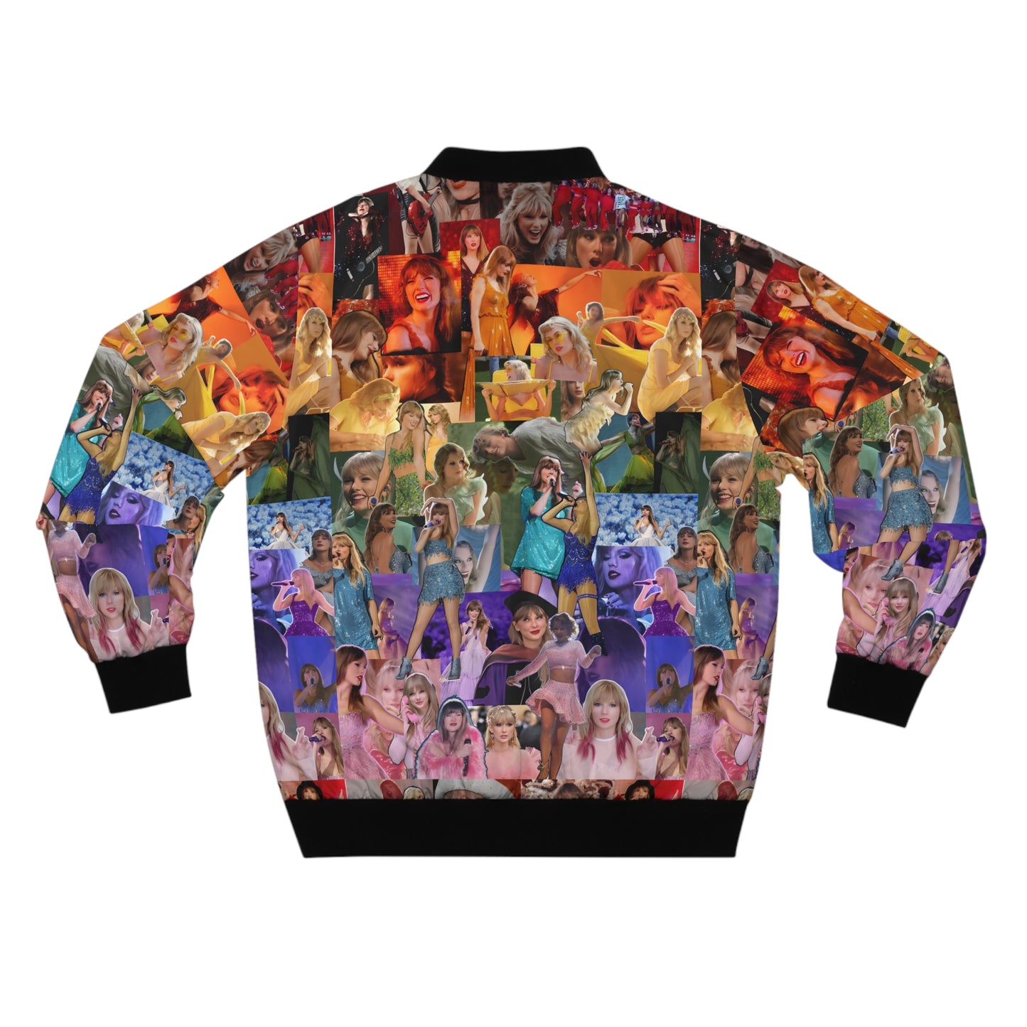 Taylor Swift Rainbow Photo Collage Men's Bomber Jacket