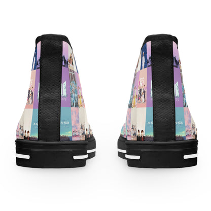 BTS Pastel Aesthetic Collage Women's High Top Sneakers