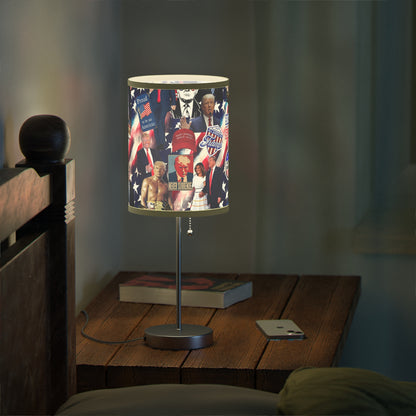 Donald Trump 2024 MAGA Montage Lamp on a Stand