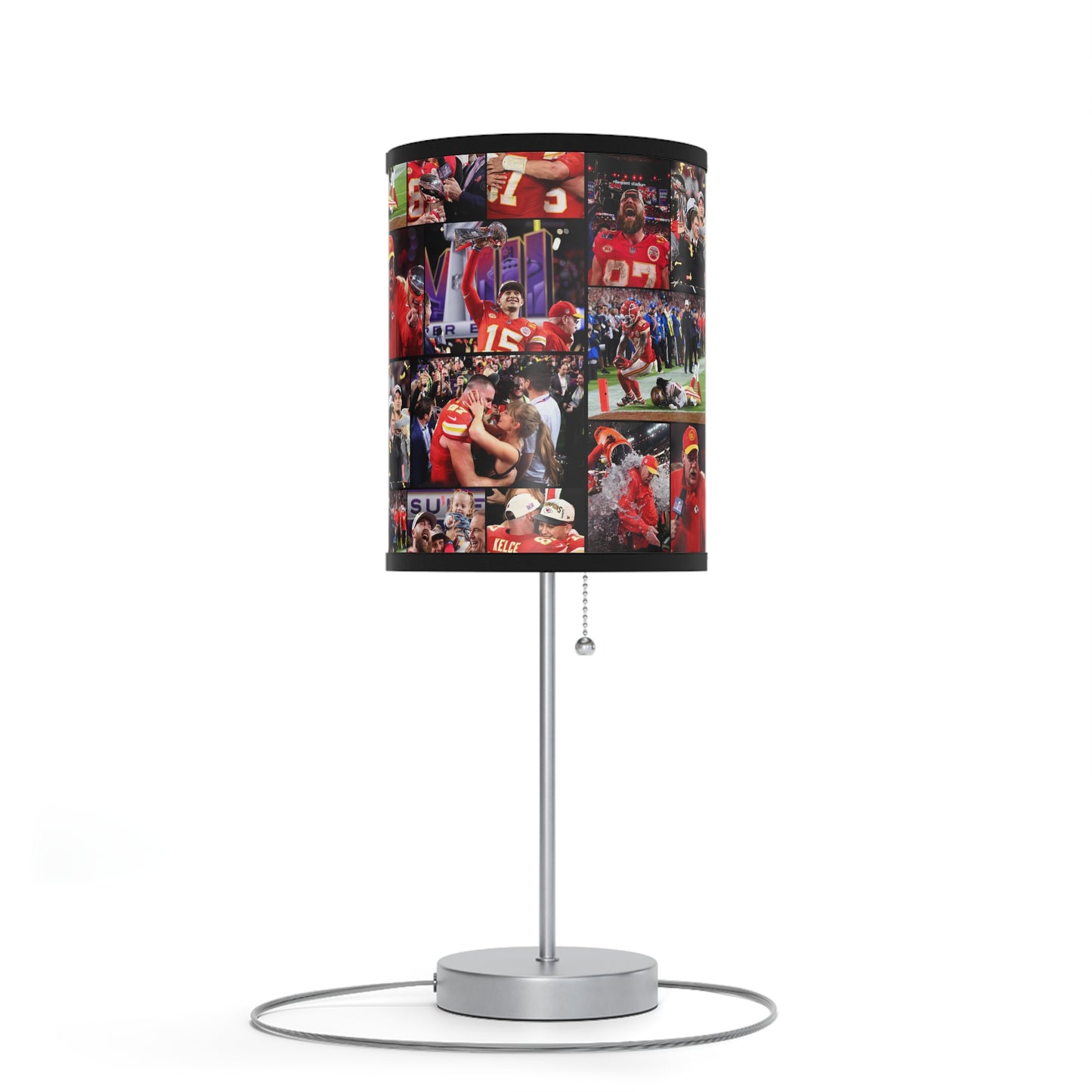 Kansas City Chiefs Superbowl LVIII Championship Victory Collage Lamp on a Stand