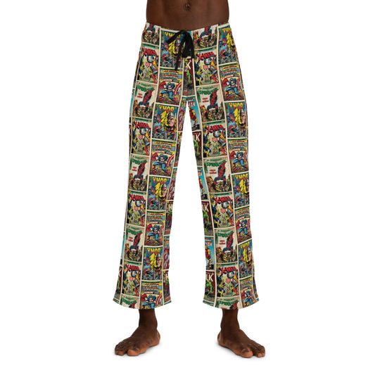 Marvel Comic Book Cover Collage Men's Pajama Pants