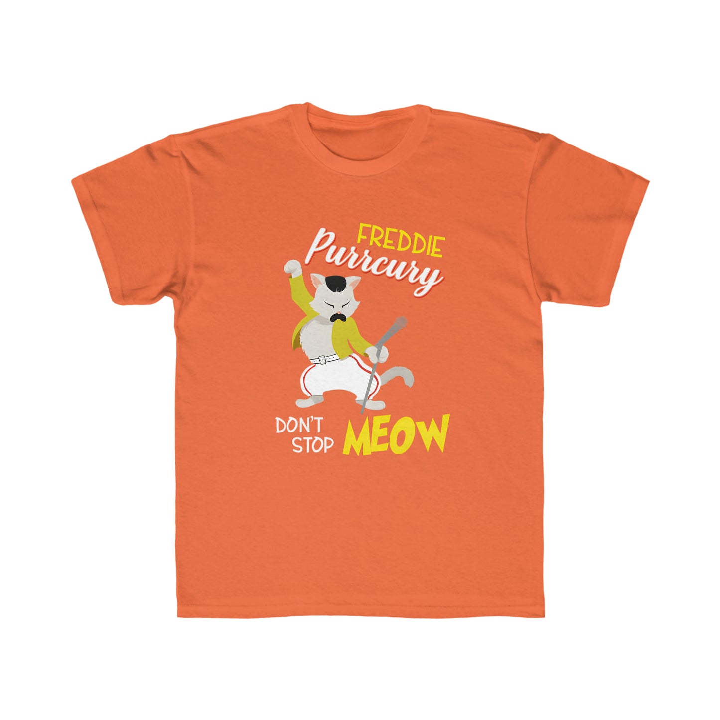 Queen Don't Stop Meow Freddie Purrcury Kids Regular Fit Tee