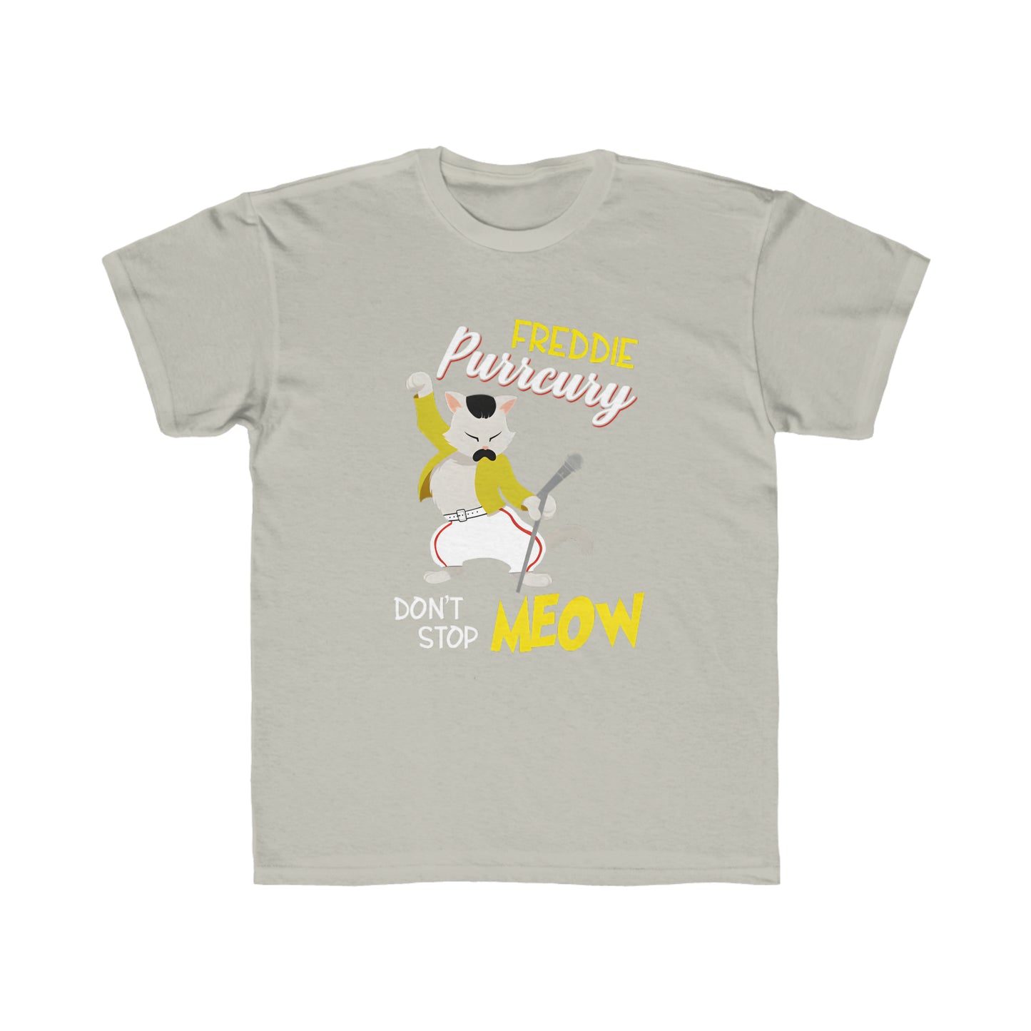 Queen Don't Stop Meow Freddie Purrcury Kids Regular Fit Tee