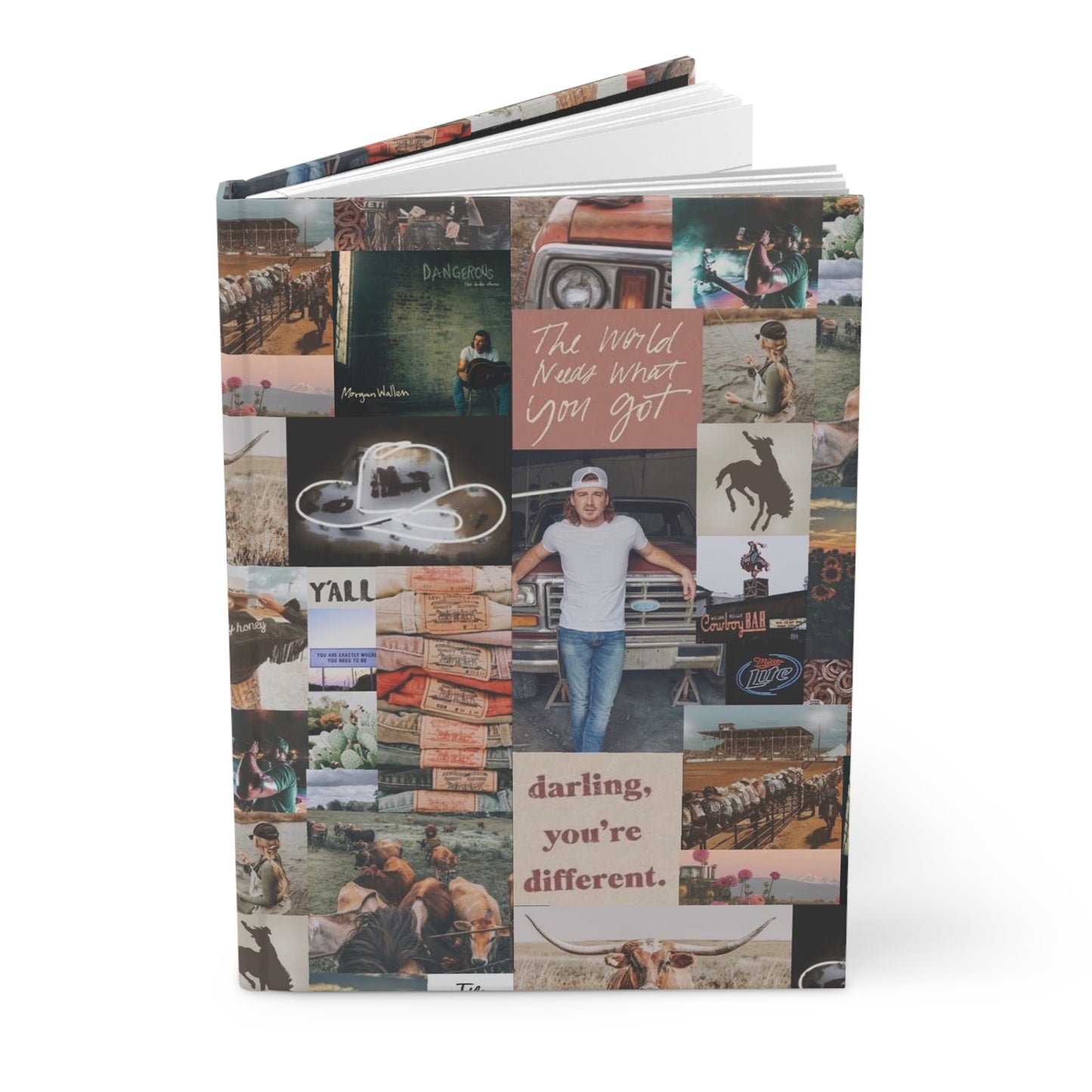 Morgan Wallen Darling You're Different Collage Hardcover Journal