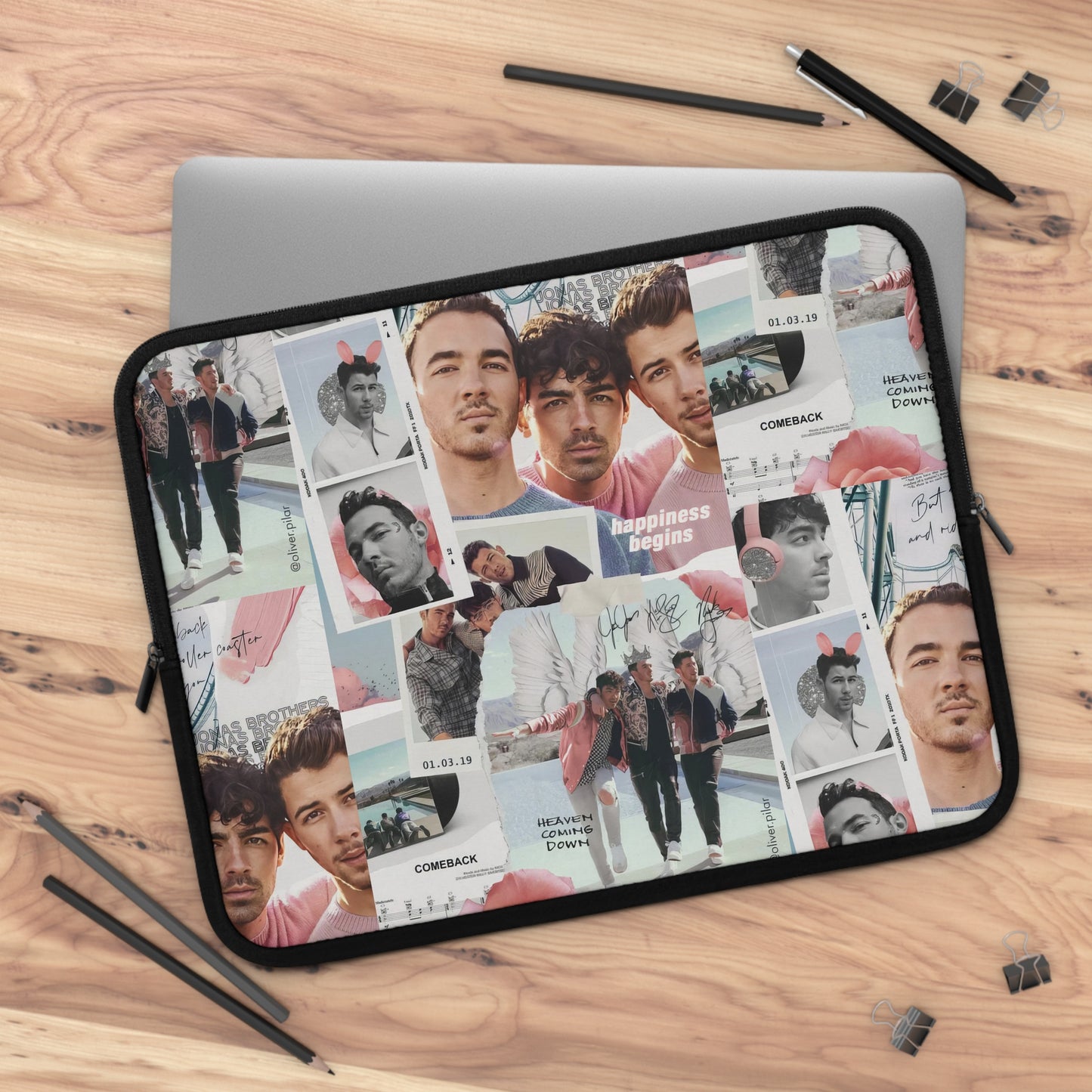 Jonas Brothers Happiness Begins Collage Laptop Sleeve