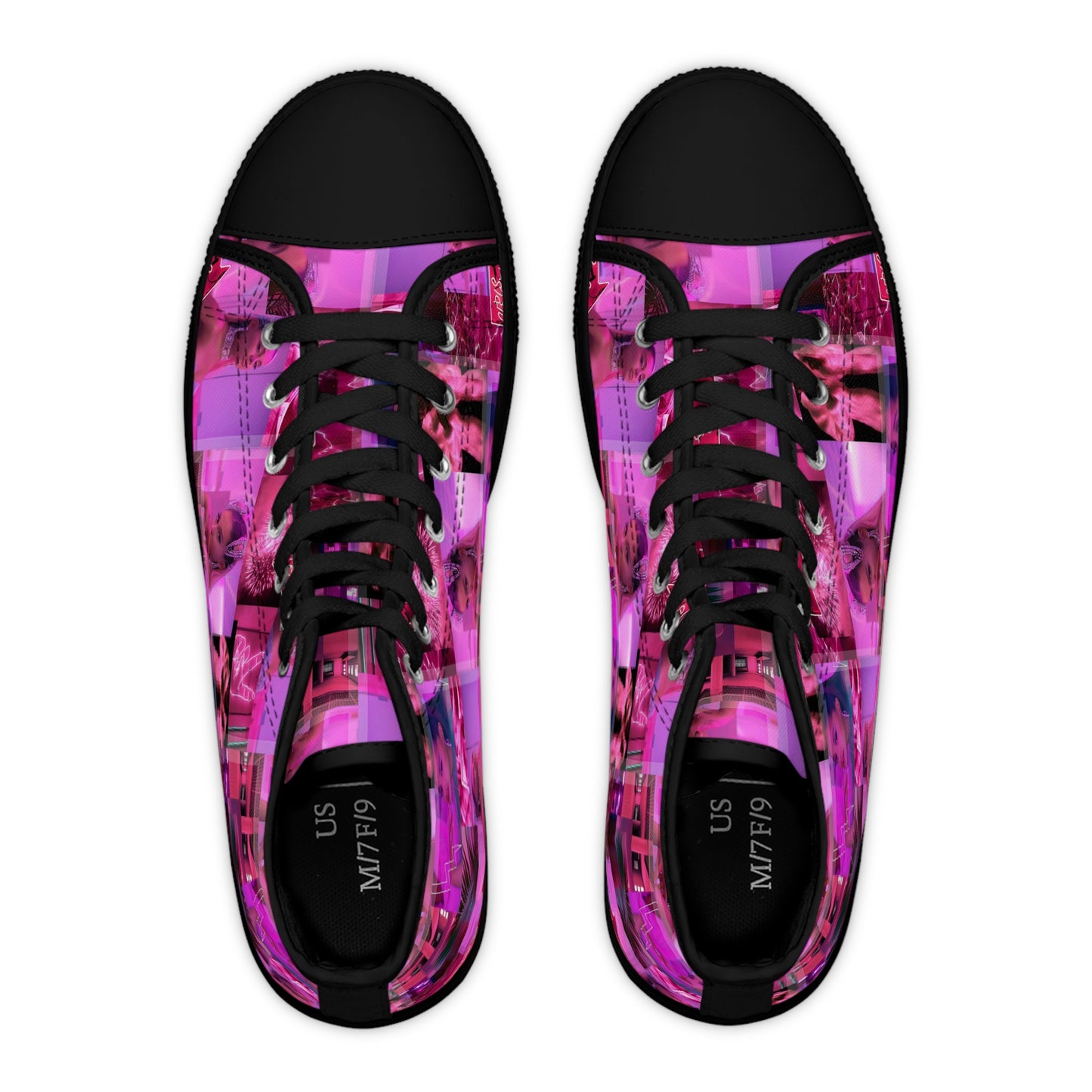 Ariana Grande 7 Rings Collage Women's High Top Sneakers