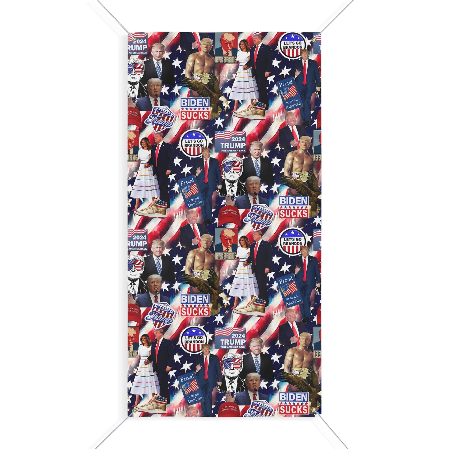 Donald Trump 2024 MAGA Montage Matte Banner