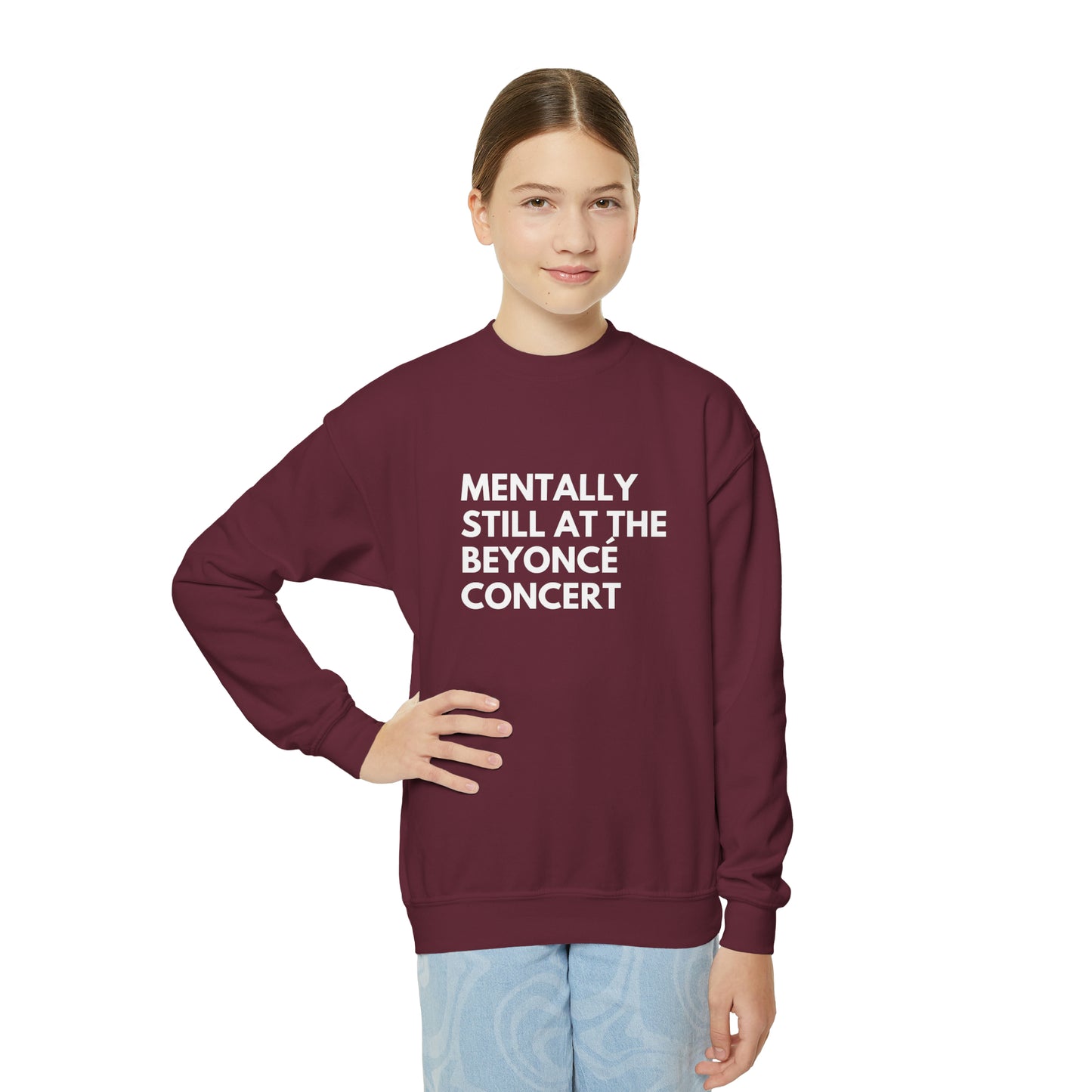 Mentally Still At The Beyoncè Concert Youth Crewneck Sweatshirt