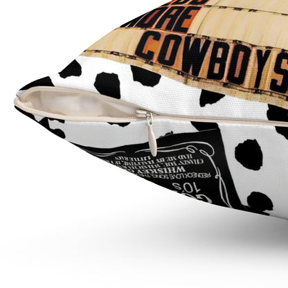 Morgan Wallen Yeehaw Collage Spun Polyester Square Pillow