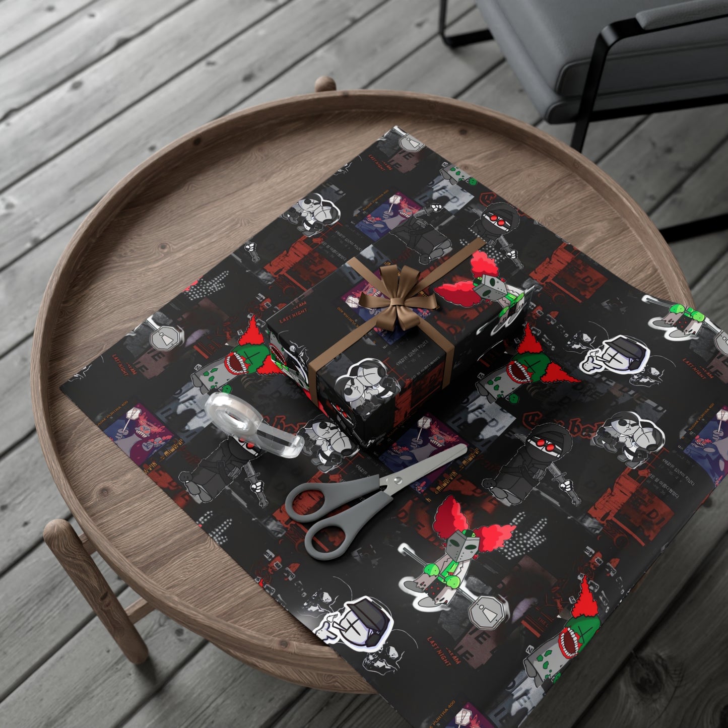 Madness Combat Dark Aesthetic Collage Gift Wrap Papers