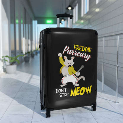 Queen Don't Stop Meow Freddie Purrcury Suitcase