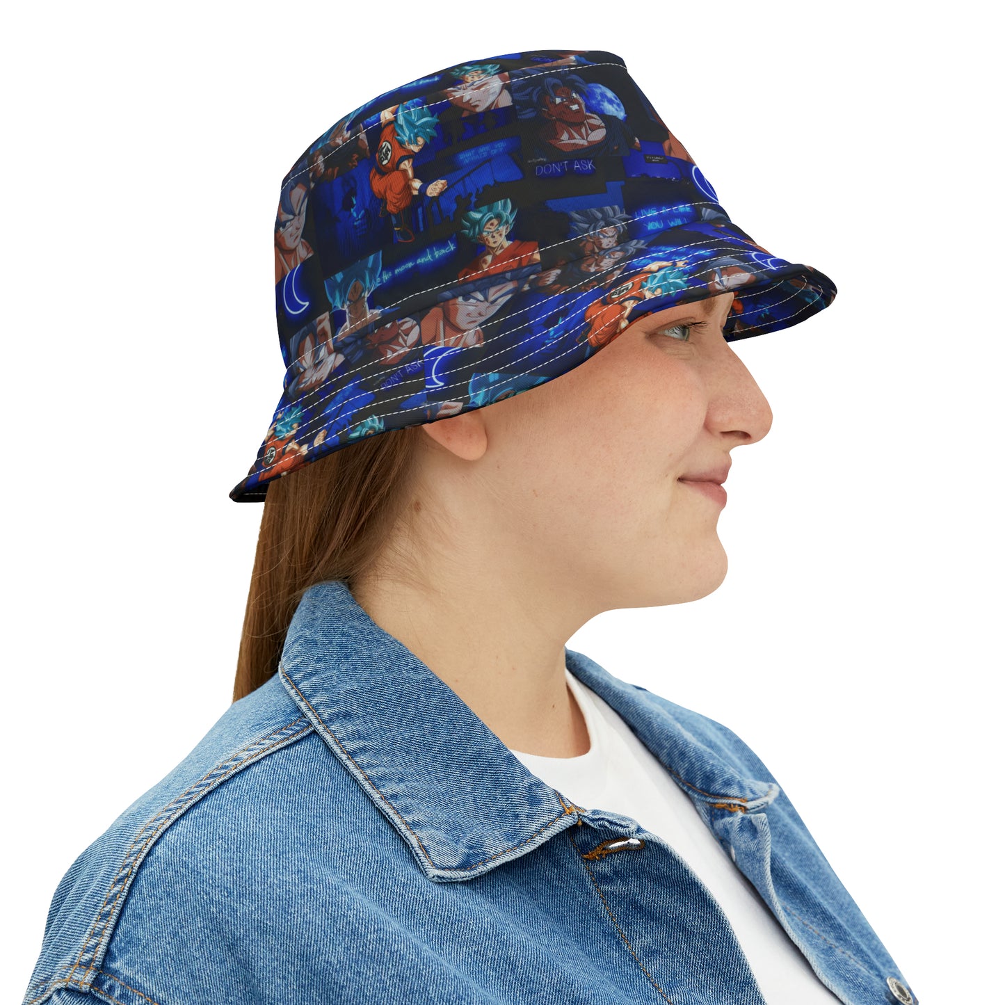 Dragon Ball Z Saiyan Moonlight Collage Bucket Hat