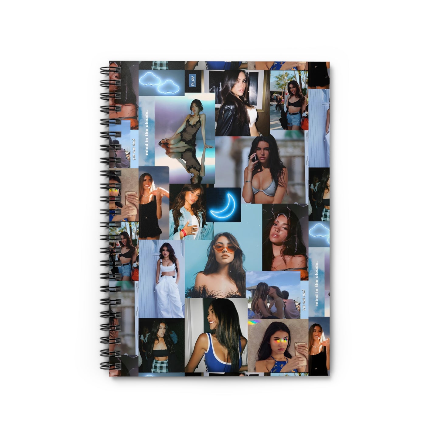 Madison Beer Mind In The Clouds Collage Ruled Line Spiral Notebook