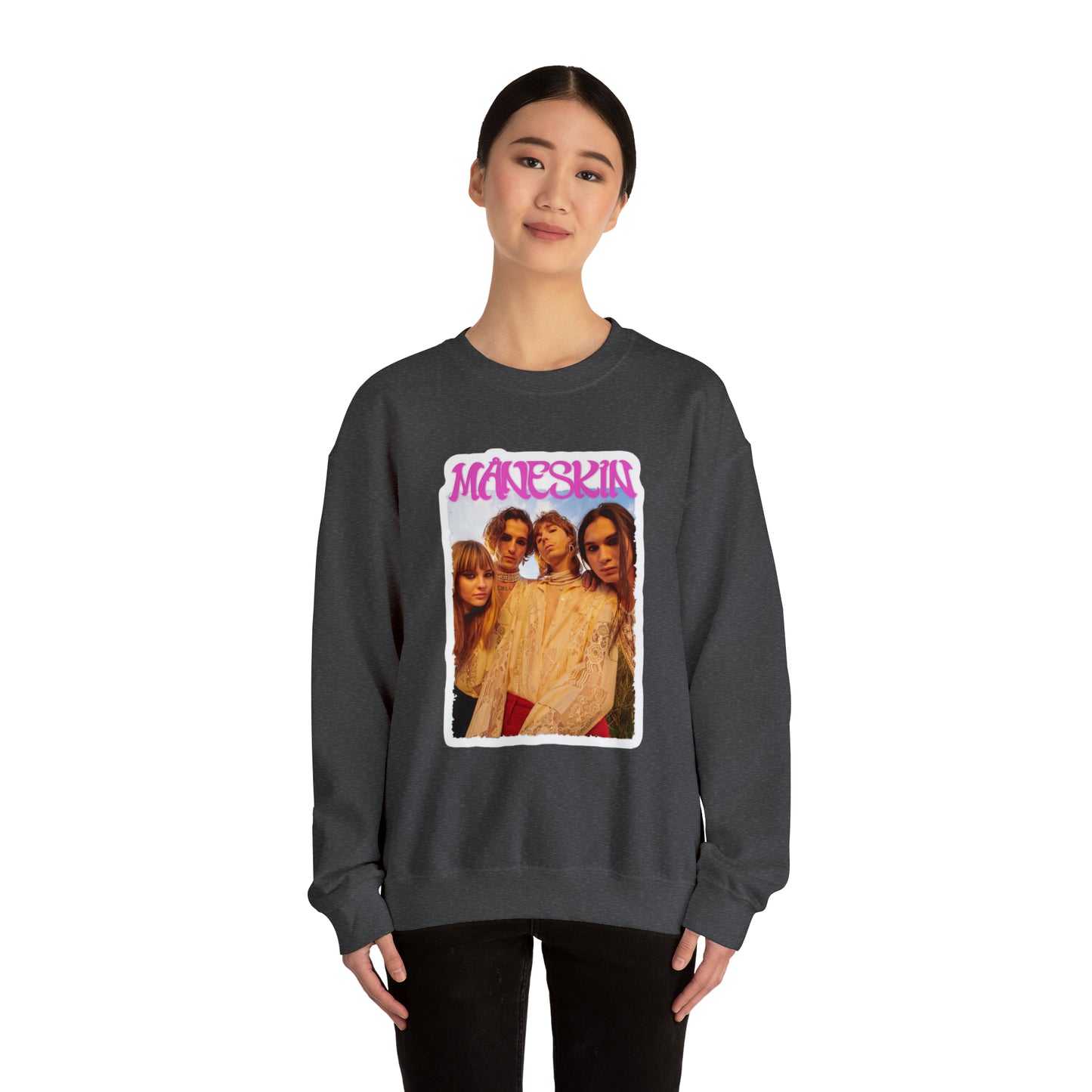 Måneskin Group Photo Unisex Heavy Blend Crewneck Sweatshirt