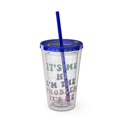 Taylor Swift It's Me Hi Sunsplash Tumbler with Straw