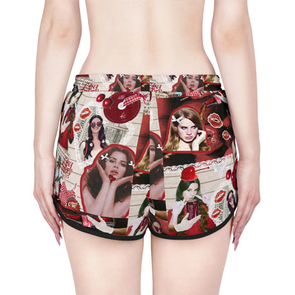 Lana Del Rey Cherry Coke Collage Women's Relaxed Shorts