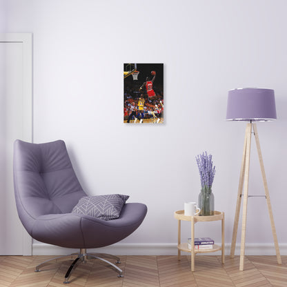 Michael Jordan Dunking On Magic Johnson Acrylic Prints