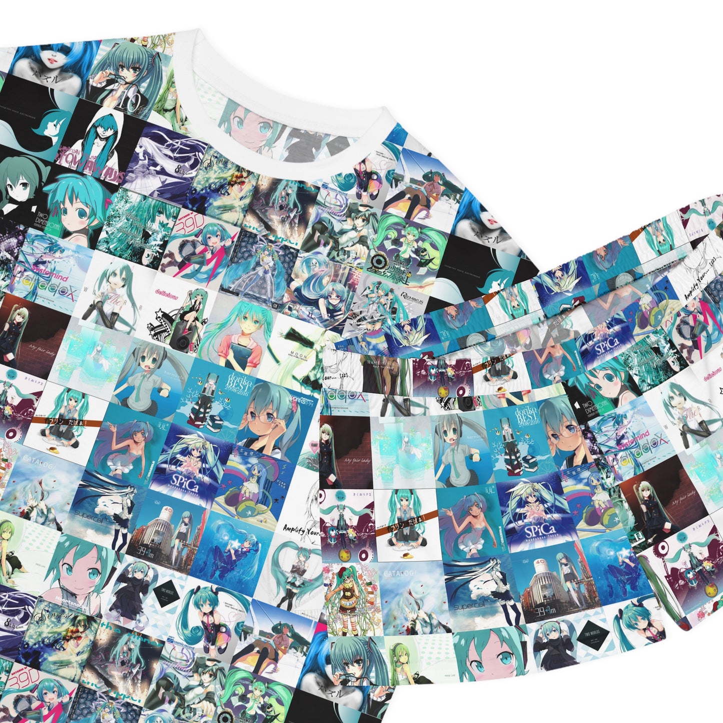 Hatsune Miku Album Cover Collage Women's Short Pajama Set