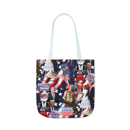 Donald Trump 2024 MAGA Montage Polyester Canvas Tote Bag