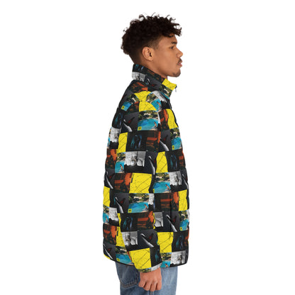 Post Malone Album Art Collage Men's Puffer Jacket